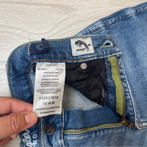Wrangler Retro Slim Straight Medium Wash Western Cowboy Jeans Boys Size 12 Slim - Picture 7 of 11